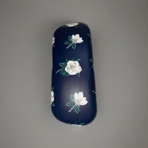 Draper James Blue Floral Hard Clamshell Spring Closure Eyeglasses Case‎